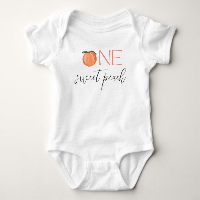 One Sweet Peach Första Födelsedag T Shirt (Framsida)