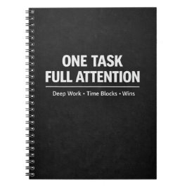 One Task Full Attention Deep Work Anteckningsbok