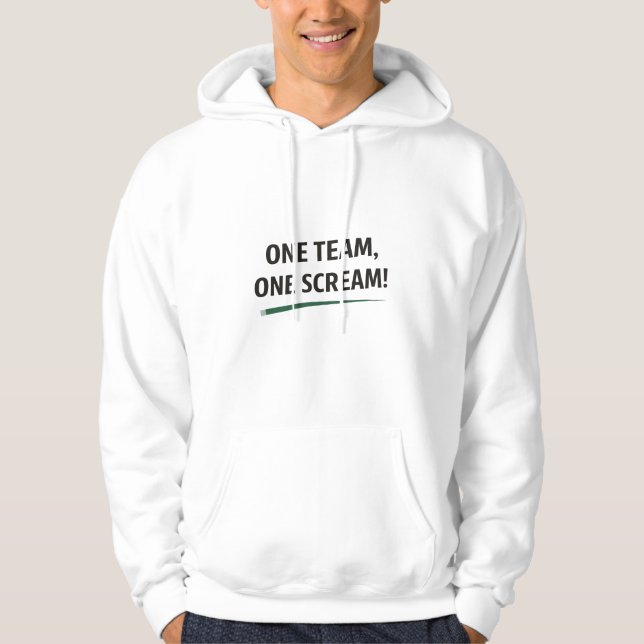 One Team One Scream Shared Victory Soccer Hoodie (Framsida)