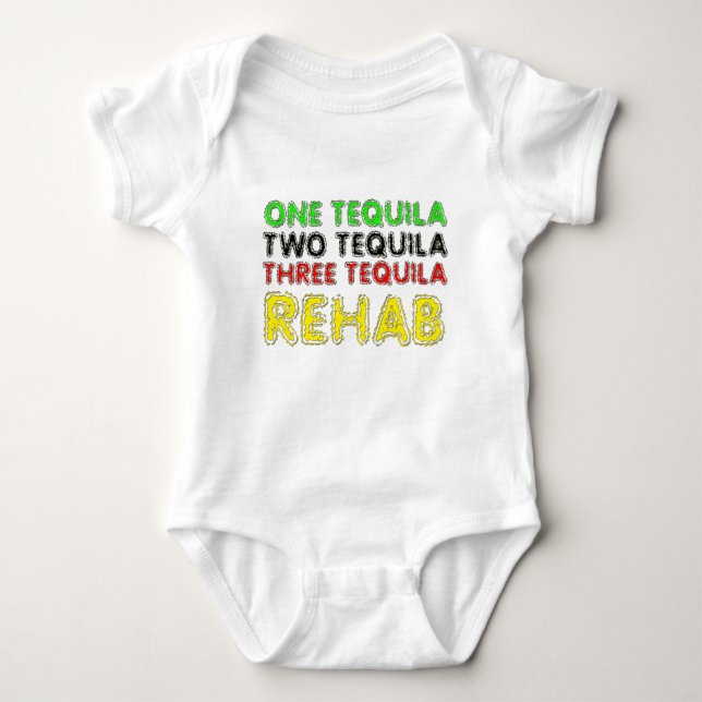 One Tequila, Two Tequila, Three Tequila, Rehab T-shirt (Framsida)