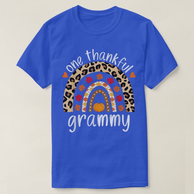 One Thankful Grammy Rainbow Leopard Fall Cute Than T Shirt (Design framsida)
