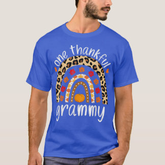 One Thankful Grammy Rainbow Leopard Fall Cute Than T Shirt