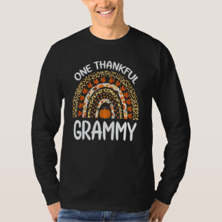 One Thankful Grammy Thanksgiving Rainbow Leopard F T Shirt