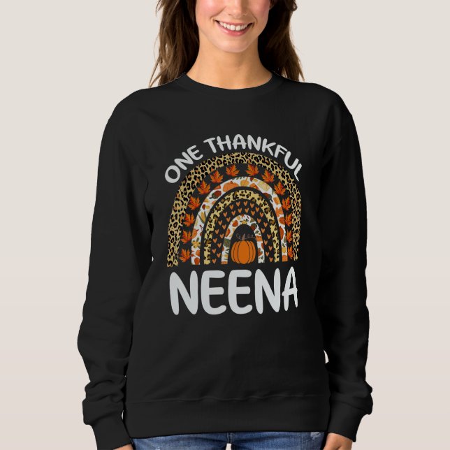 One Thankful Neena Thanksgiving Rainbow Leopard Fa T Shirt (Framsida)