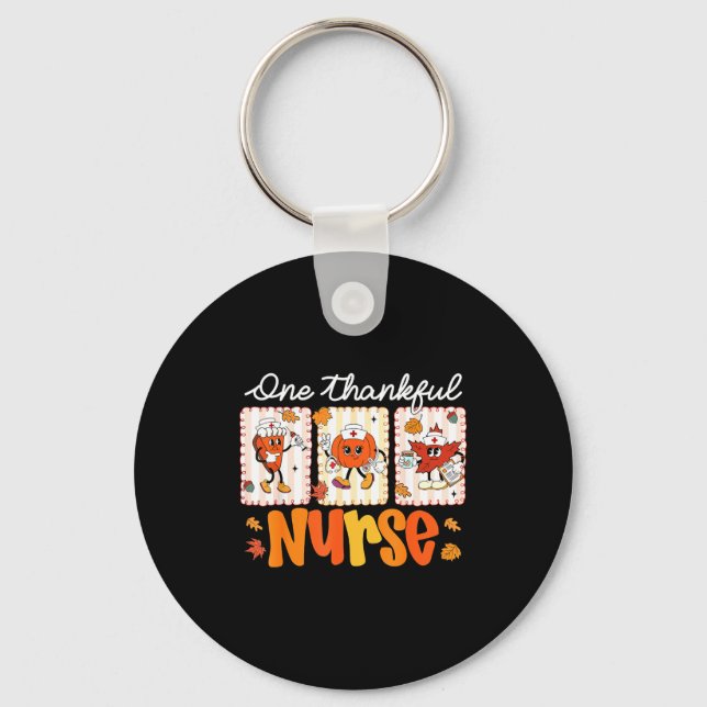 One Thankful Nurse Thanksgiving Turkey Day Nurse G Nyckelring (Framsida)