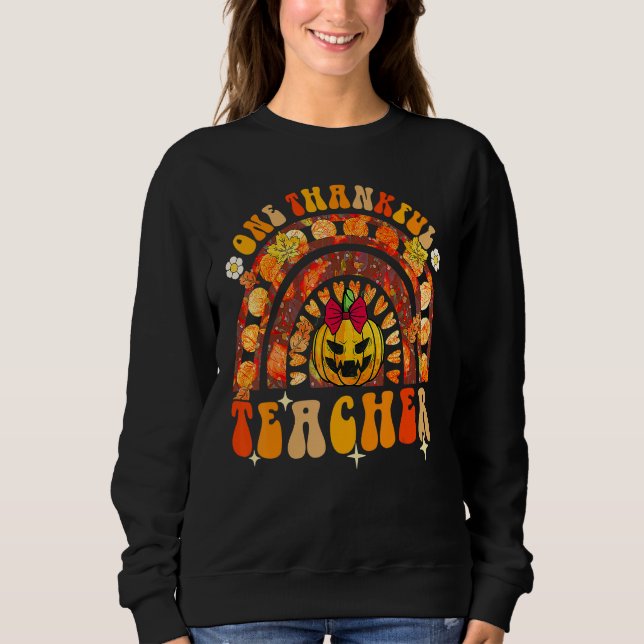 One Thankful School Secretary Fall Autumn Thanksgi T Shirt (Framsida)