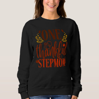 One Thankful Stepmom Thanksgiving Day 2022 Family  T Shirt