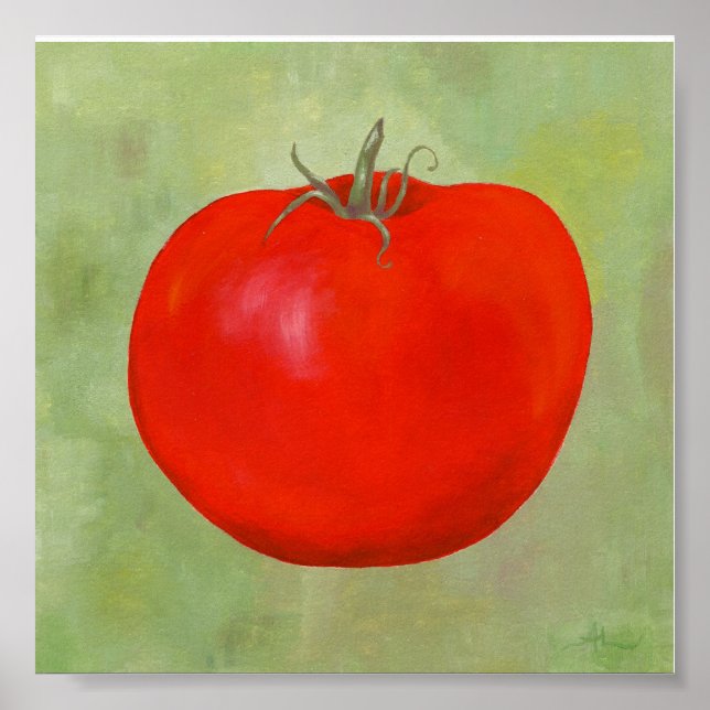 One Tomato Painting-utskrift Poster (Framsidan)