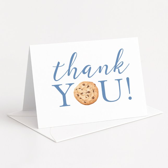 One Tough Cookie 1st Birthday Thank You Card  Tack Kort (Skapare uppladdad)