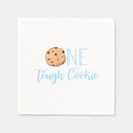 One Tough Cookie blå födelsedagsfest Pappersservett