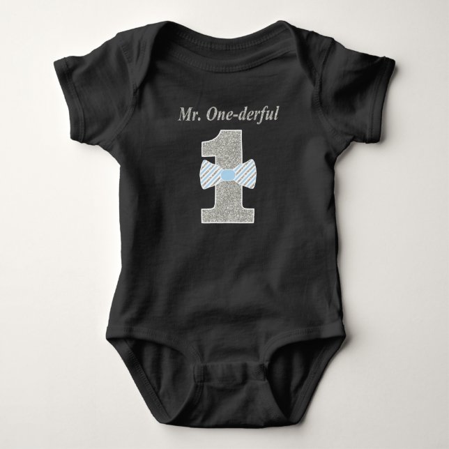 ONE-underbar Baby Jersey Bodydräkt, mr Onederful Tröja (Framsida)