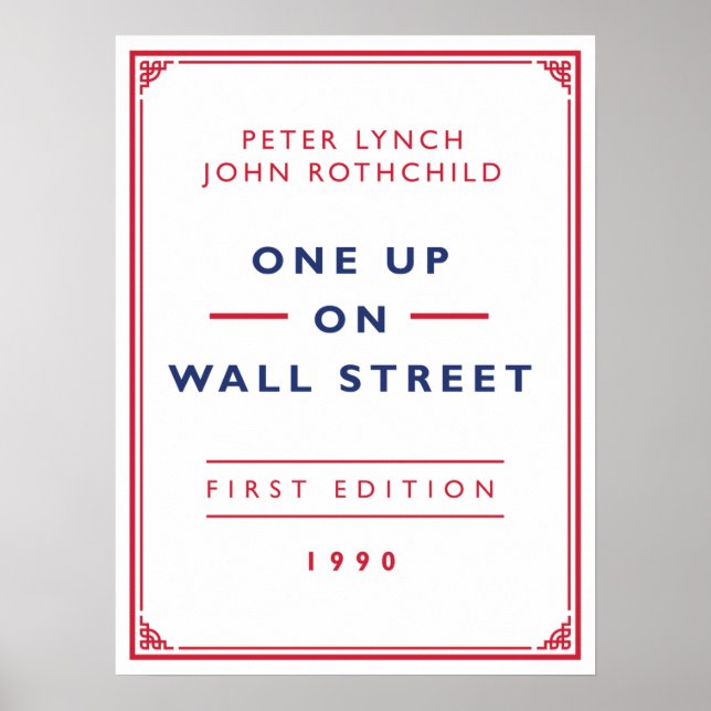 One Up on Wall street - Peter Lynch Poster (Framsidan)
