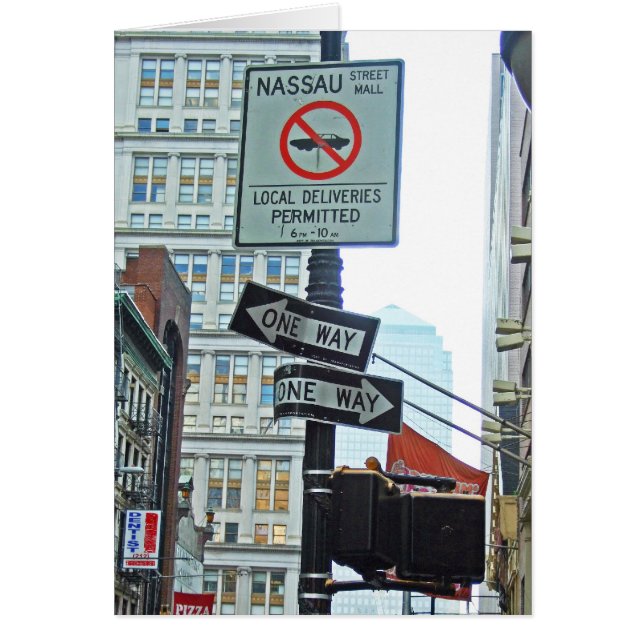 One Way 5x7 Hälsningskort (Framsidan)