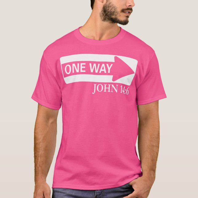 One Way John 146 Jesus Christian Christmas T Shirt (Framsida)