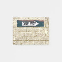 One Way Sign Brick Industrial Signage Black Bläck