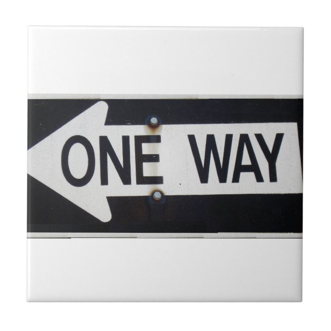One Way Sign Kakelplatta (Framsidan)