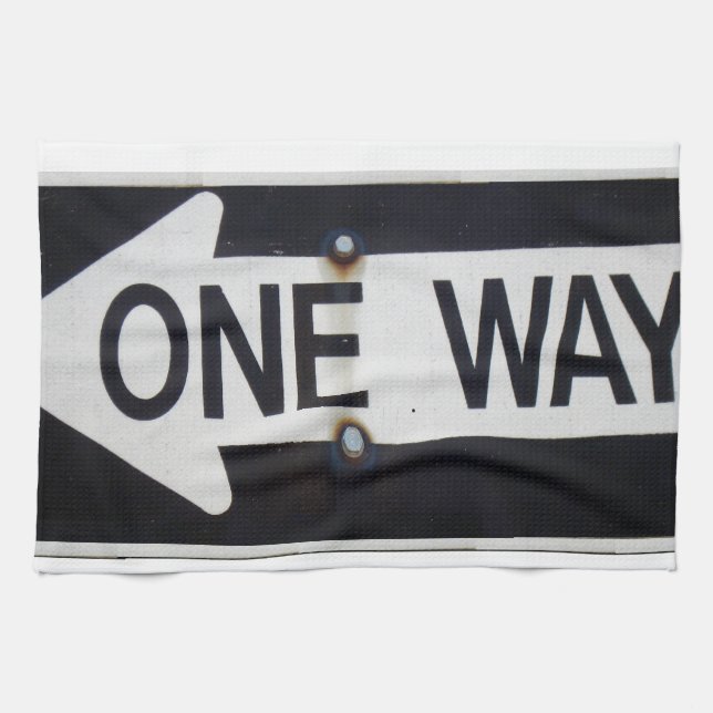 One Way Sign Kökshandduk (Horisontell)