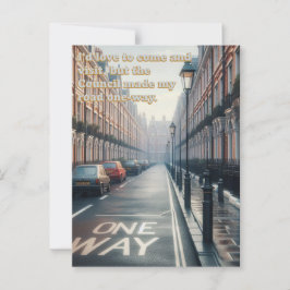 One Way Street Tapestry Vykort