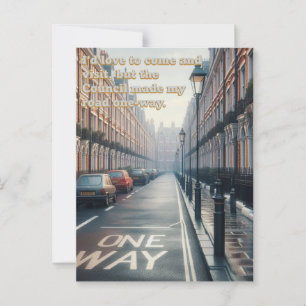 One Way Street Tapestry Vykort