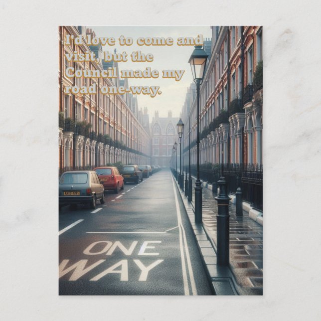 One Way Street Tapestry Vykort (Framsida)