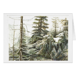 One Wintery Forest Hälsningskort
