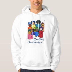 One World, One Family Dubbla Sided Multicultural Hoodie