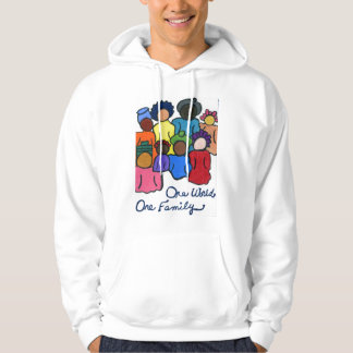 One World, One Family Dubbla Sided Multicultural Hoodie