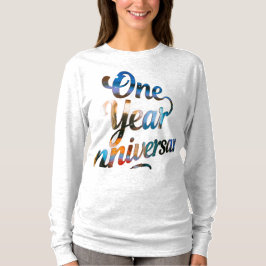One Year Anniversary Long Sleeves Top T Shirt
