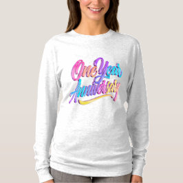 One Year Anniversary Long Sleeves Top T Shirt