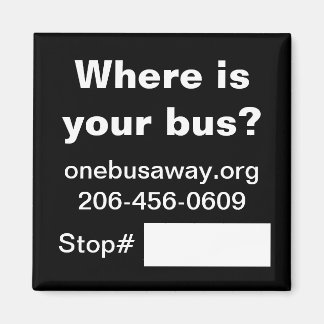 OneBusAway-reklammagnet Magnet