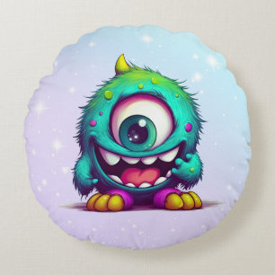 Onecru B är det munkantiga mini-monstret med en bl Rund Kudde