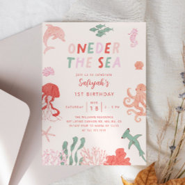 Oneder Sea Girl 1:a födelsedagen Party Inbjudningar