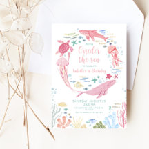 Oneder Sea Rosa Ocean Animals 1:a födelsedag