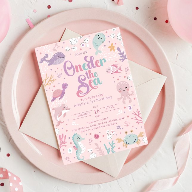 Oneder the Sea Birthday Invitation. Ocean Birthday Inbjudningar (Under the Sea Birthday Invitation. Ocean Birthday Invitation
)