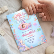 ONEder the Sea Girl First Birthday Photo