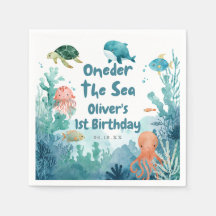 Oneder under havet Söt akvarell 1-årsdag