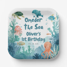 Oneder under havet Söt akvarell 1-årsfest