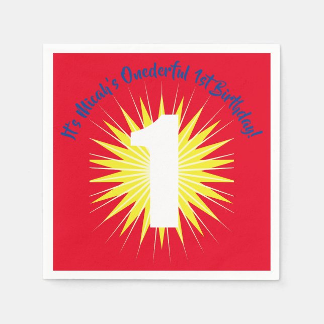 Onederbörd 1:a födelsedagen Party Pappersservett (Framsidan)