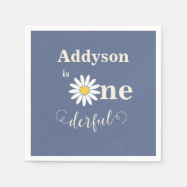 Onederbörd Daisy Första födelsedag Pappersservett