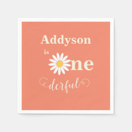 Onederbörd Daisy Första födelsedag Pappersservett