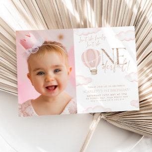 Onederbördsfoto 1:a födelsedag inbjudningar