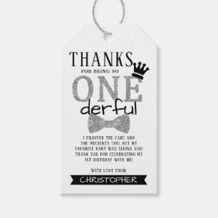 ONEderful 1st Birthday Party Tack Presentetikett