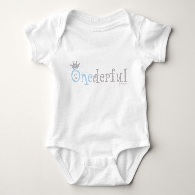 ONEderful BABY (blått) T-shirt (Framsida)