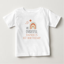 Onederful Boho Rainbow Första födelsedag T Shirt