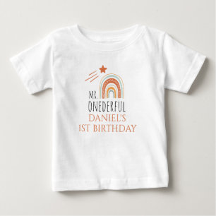 Onederful Boho Rainbow Första födelsedag T Shirt