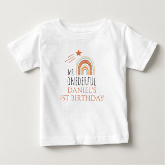 Onederful Boho Rainbow Första födelsedag T Shirt