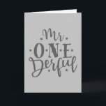 Onederful Boy 1st Birthday Kort<br><div class="desc">Onederful Boy 1st Birthday Card</div>