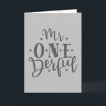 Onederful Boy 1st Birthday Kort<br><div class="desc">Onederful Boy 1st Birthday Card</div>