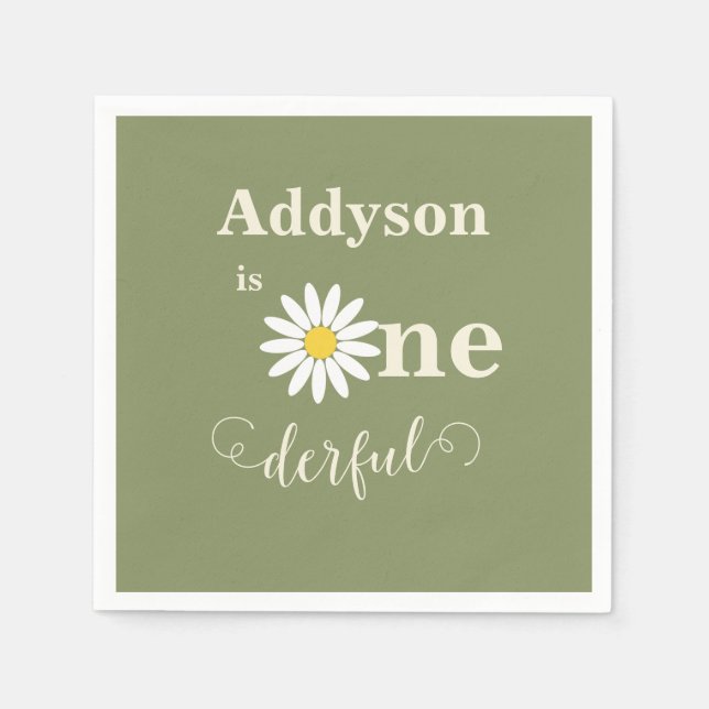 Onederful First Birthday Pappersservett (Framsidan)