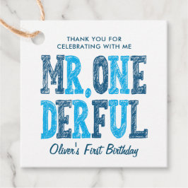 Onederful First Birthday Photo Tack Gåvor Etiketter